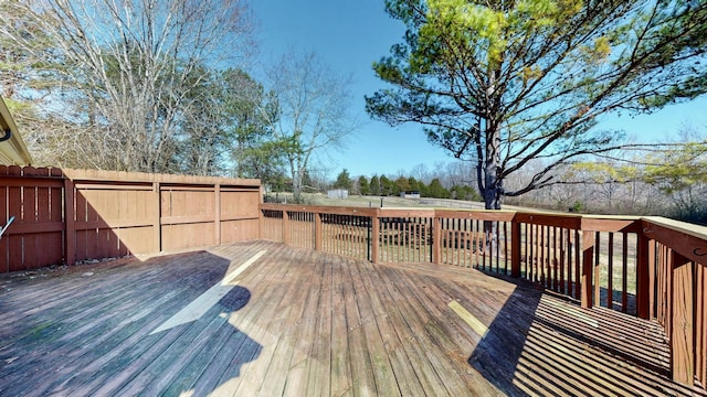 wooden deck with fence