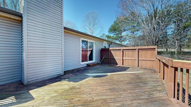 wooden terrace with fence