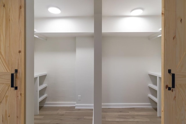 interior space with light wood-type flooring