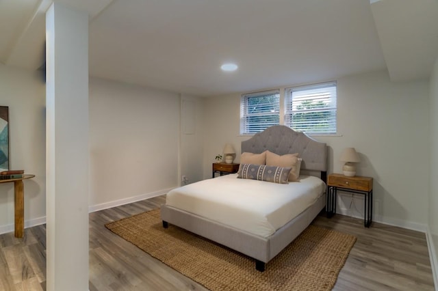 bedroom featuring hardwood / wood-style flooring