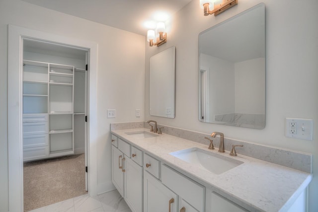 bathroom with vanity