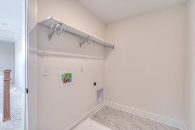 laundry room featuring electric dryer hookup and hookup for a washing machine