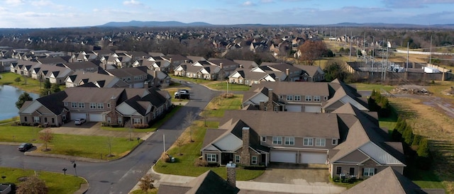 aerial view featuring a mountain view