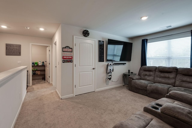 view of carpeted living room