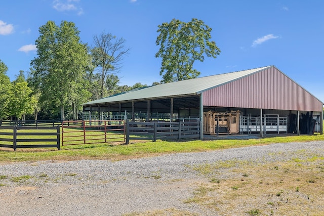 view of horse barn