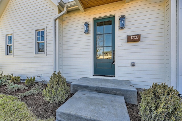 view of doorway to property