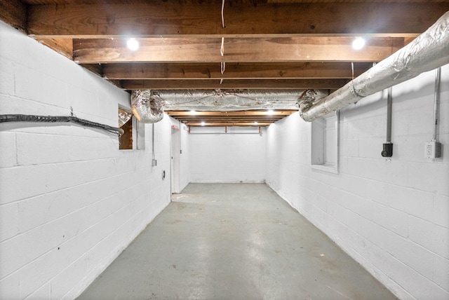 view of basement