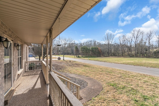 exterior space with a porch