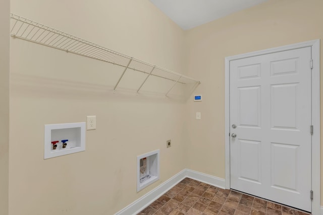 laundry room featuring electric dryer hookup and hookup for a washing machine