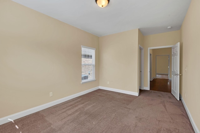 unfurnished bedroom with light carpet