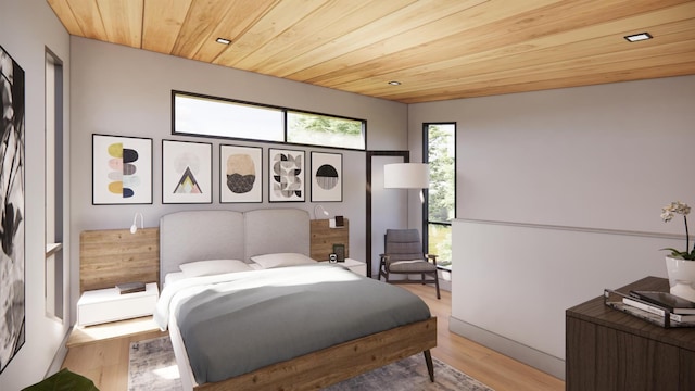 3525 Garner Rd Unit 3, Chattanooga, TN 37406 - bedroom with wooden ceiling and light wood-style flooring