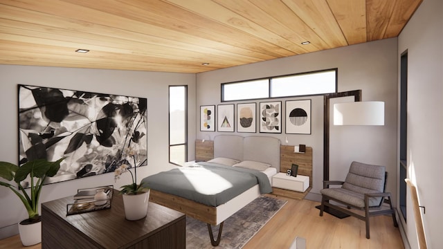 3525 Garner Rd Unit 3, Chattanooga, TN 37406 - bedroom featuring light wood-style flooring and wood ceiling