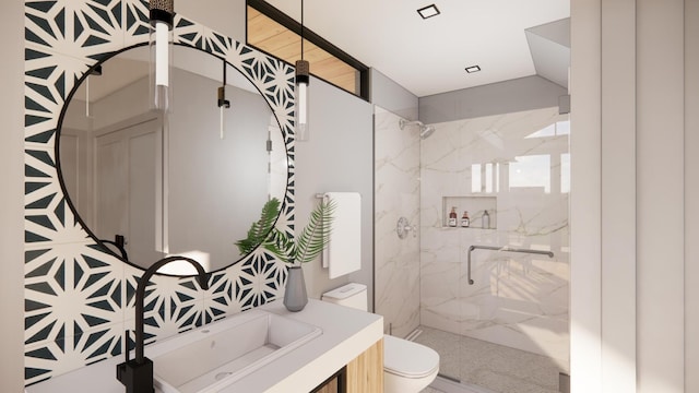 3525 Garner Rd Unit 3, Chattanooga, TN 37406 - bathroom with a marble finish shower and vanity