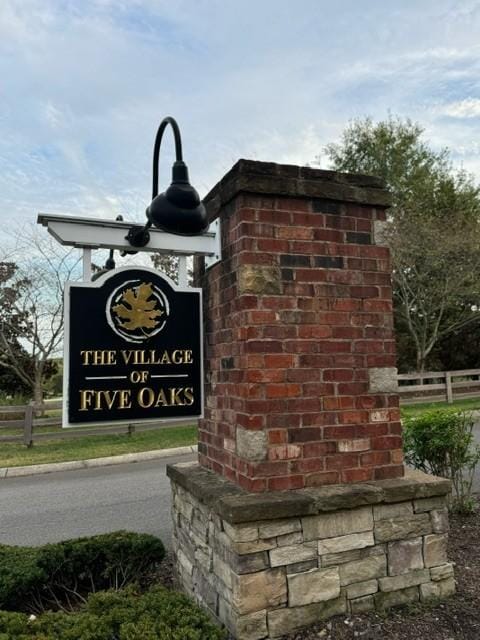 view of community sign