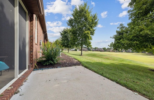 view of yard with a patio area