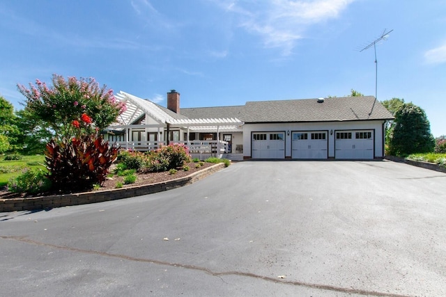 view of front of home featuring a garage