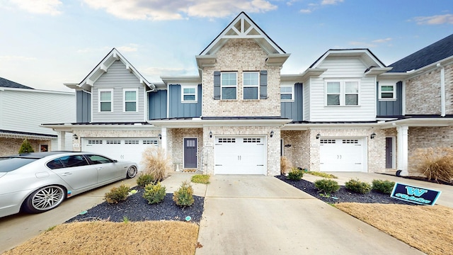 view of property with a garage