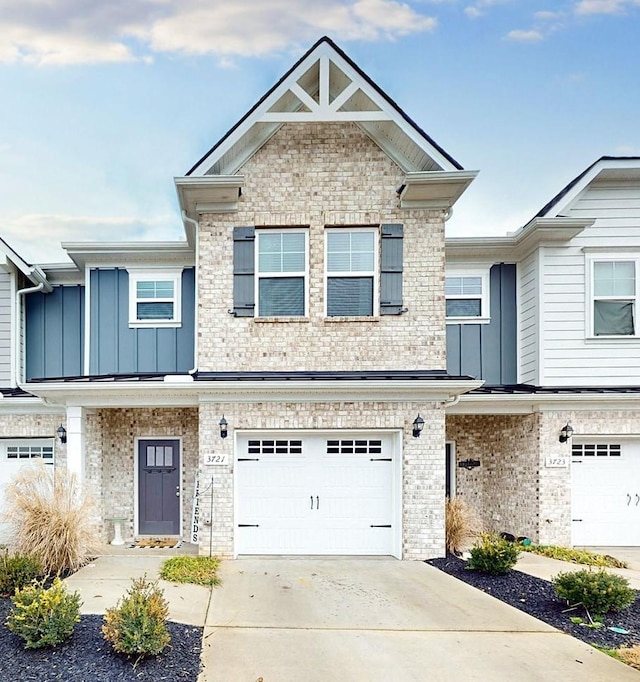 view of property with a garage