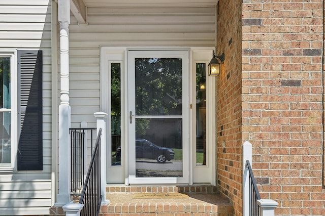 view of doorway to property