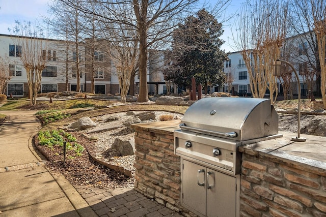 view of patio / terrace with area for grilling and grilling area