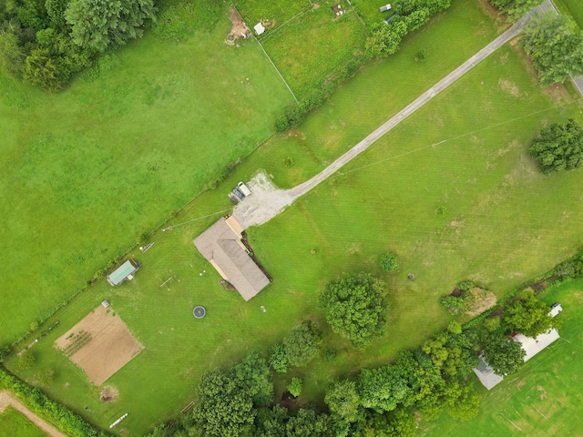 drone / aerial view featuring a rural view