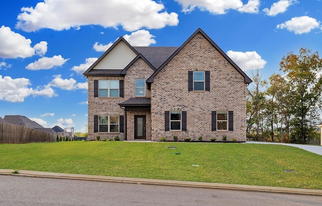 view of front of house with a front yard