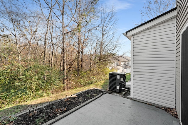 view of patio / terrace featuring central air condition unit