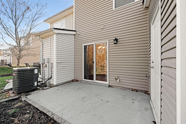 view of patio / terrace featuring central AC unit