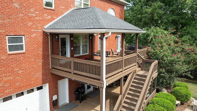 deck featuring area for grilling