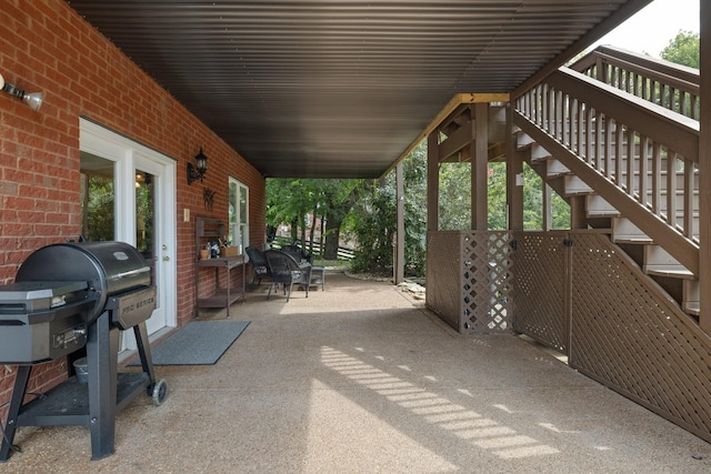 view of patio / terrace featuring grilling area