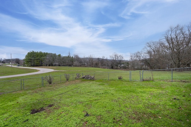 view of yard featuring a rural view