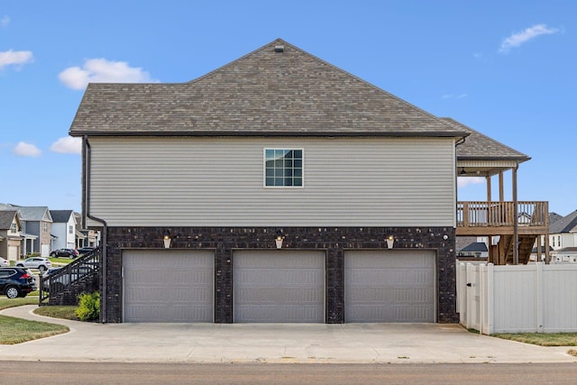 view of home's exterior featuring a garage