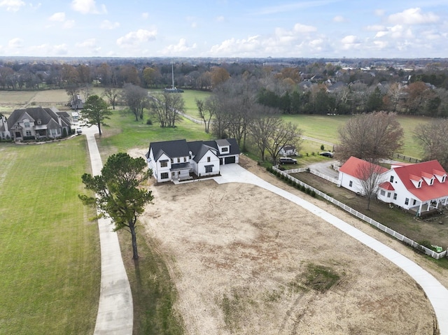 drone / aerial view featuring a rural view