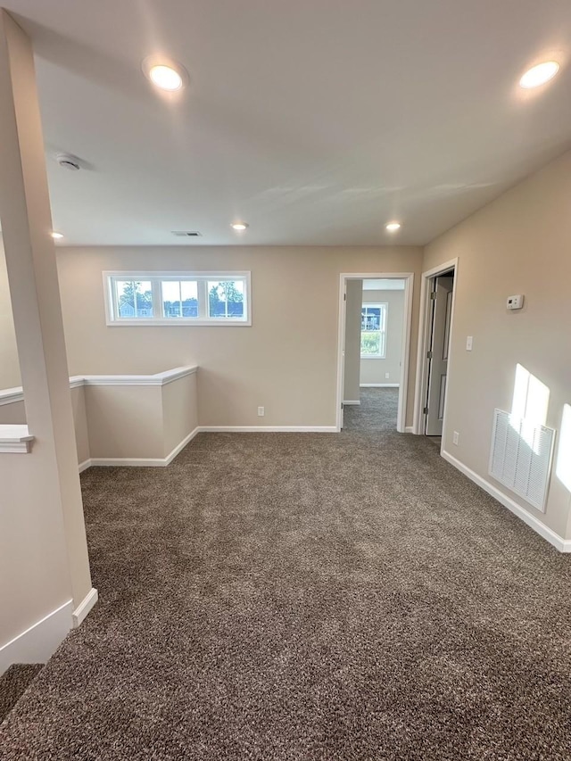 view of carpeted spare room