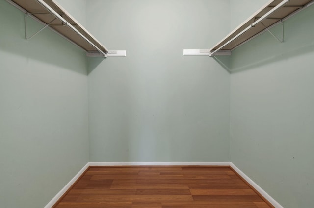 spacious closet with wood-type flooring