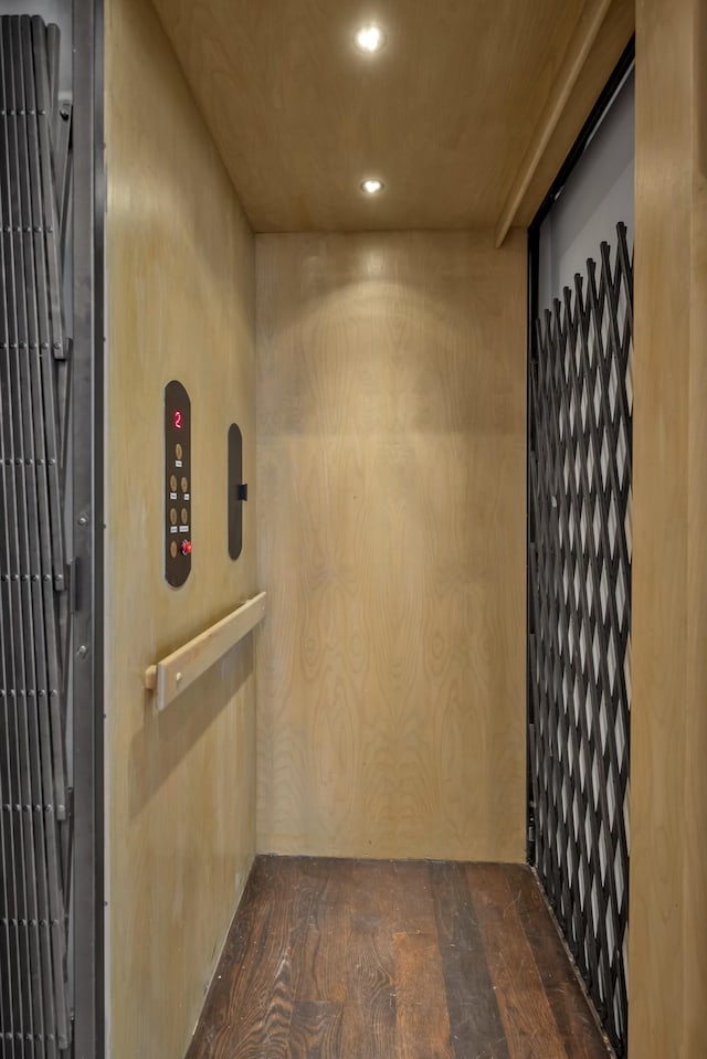 interior details with elevator