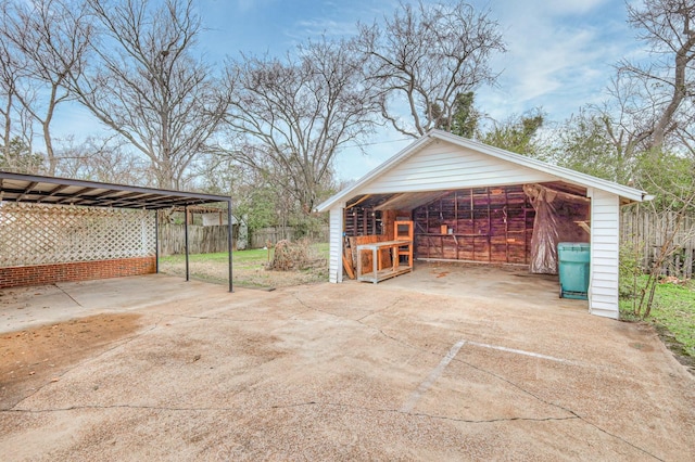 exterior space with an outdoor structure