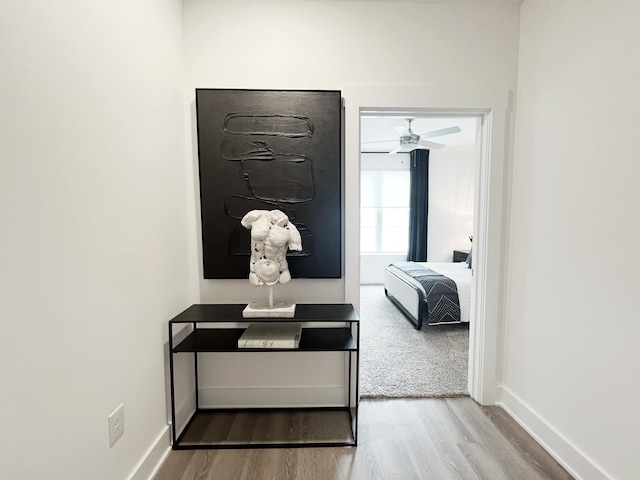 bedroom featuring hardwood / wood-style flooring