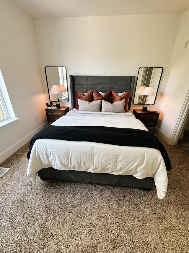 bedroom with carpet floors