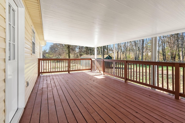 view of wooden deck