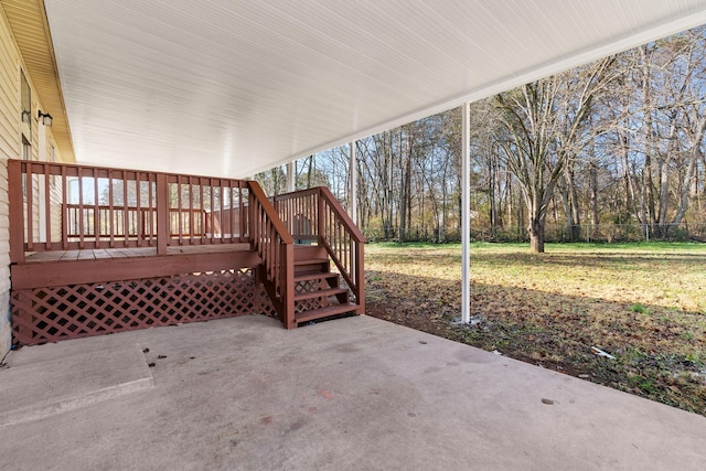 view of patio with a deck