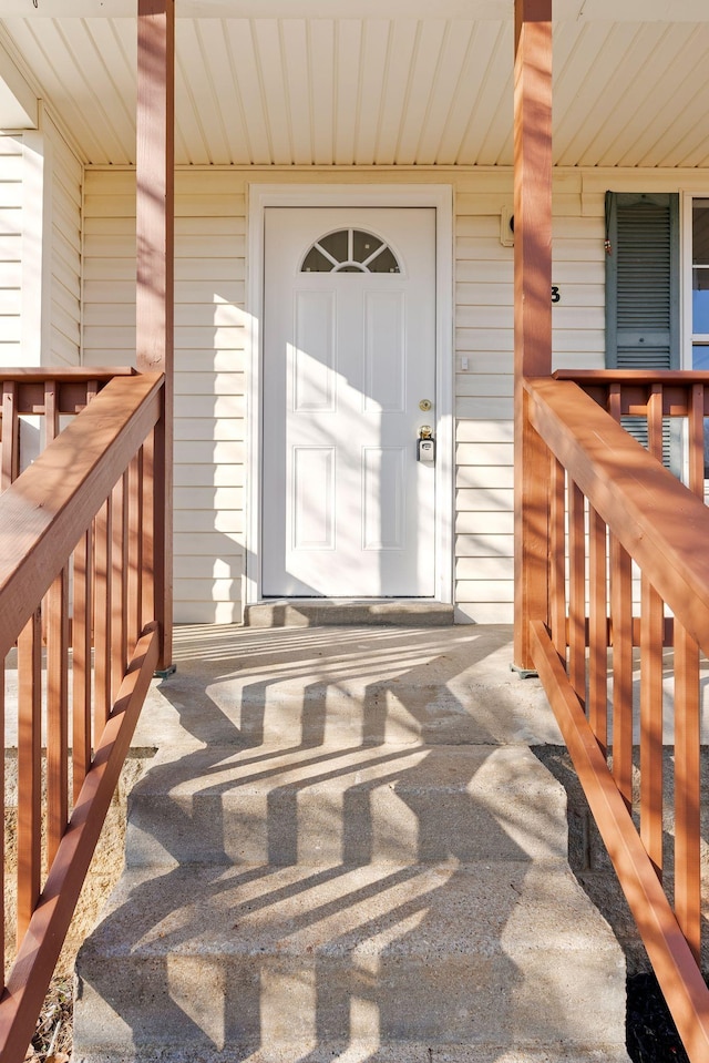 view of exterior entry