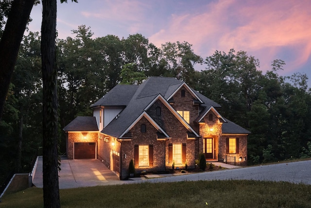 view of front of home featuring a garage