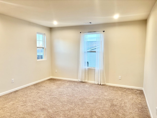 view of carpeted empty room