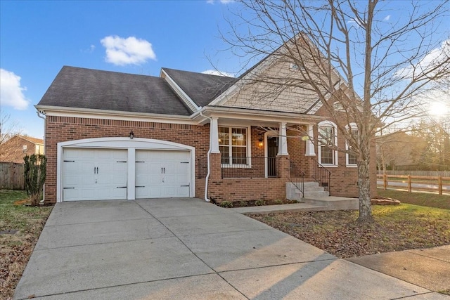 view of front facade featuring a garage