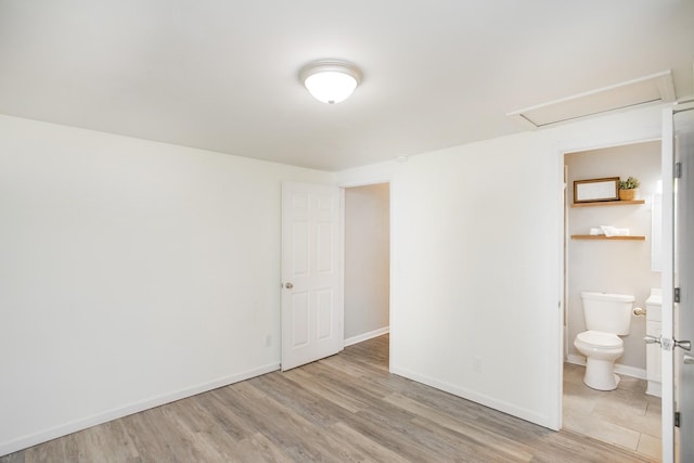 empty room featuring light wood-type flooring