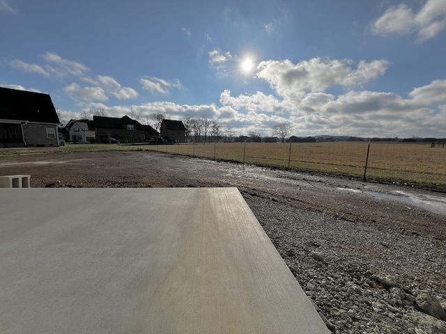 view of street featuring a rural view