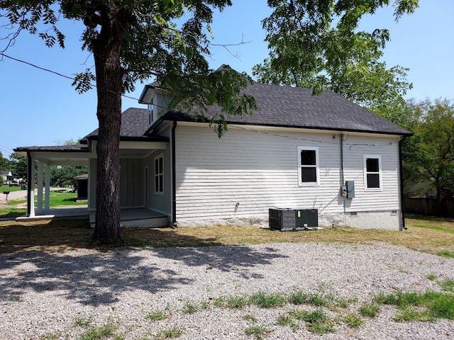 view of home's exterior featuring central AC unit