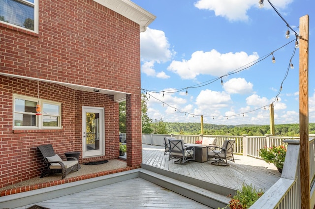 view of wooden deck