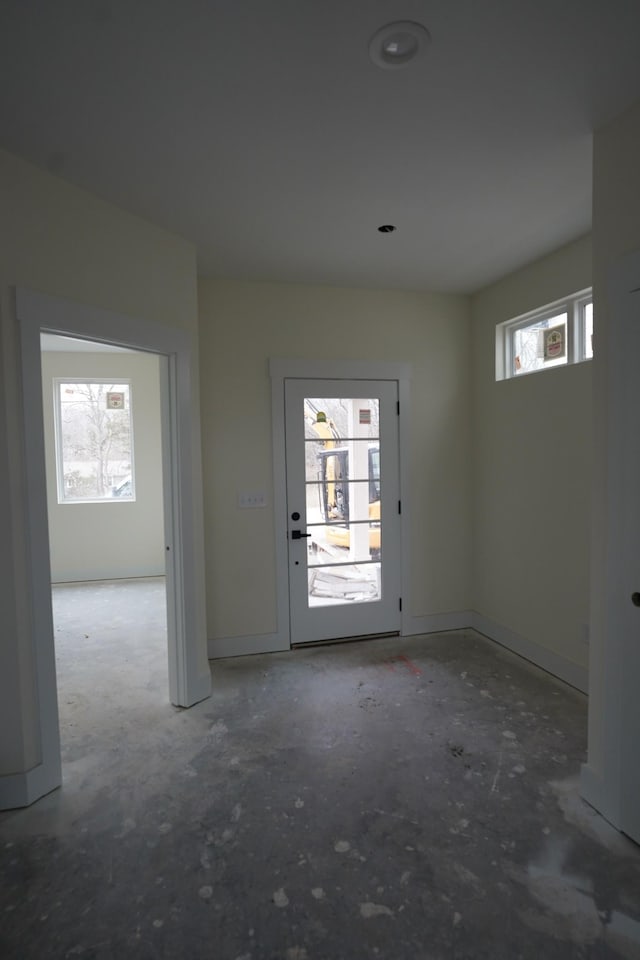 interior space featuring a wealth of natural light